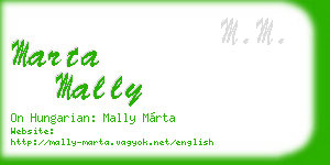 marta mally business card